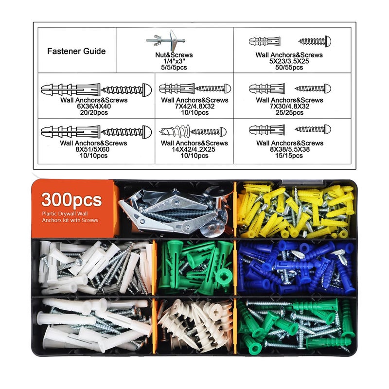 Haespot 3000-Piece Hardware Kit with Anchors, Tapping Screws, Deck Screws&Nails–DIY-Friendly,3-Tier Storage for Home Projects - Image 2